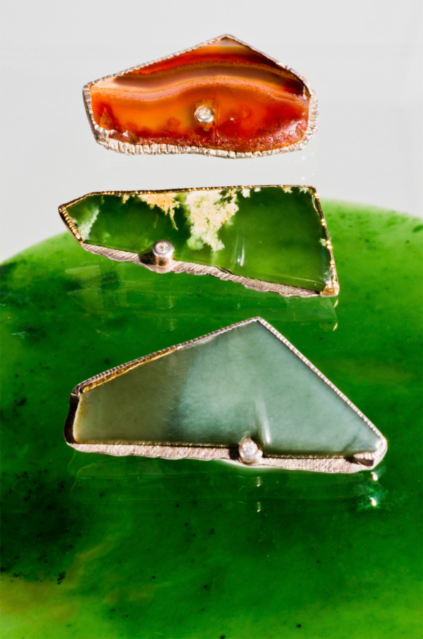 Stone Brooches