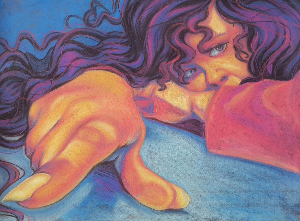 The Learning Connexion Art School Art Programme Drawing Classes student Aroha Koia